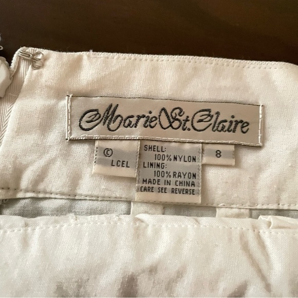 Vintage Marie St. Clair white tulle flow pants Size 8 - Picture 3 of 6